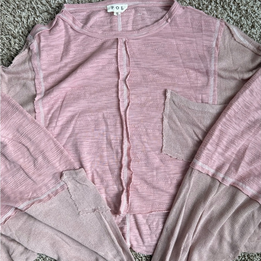 POL pink boho style top